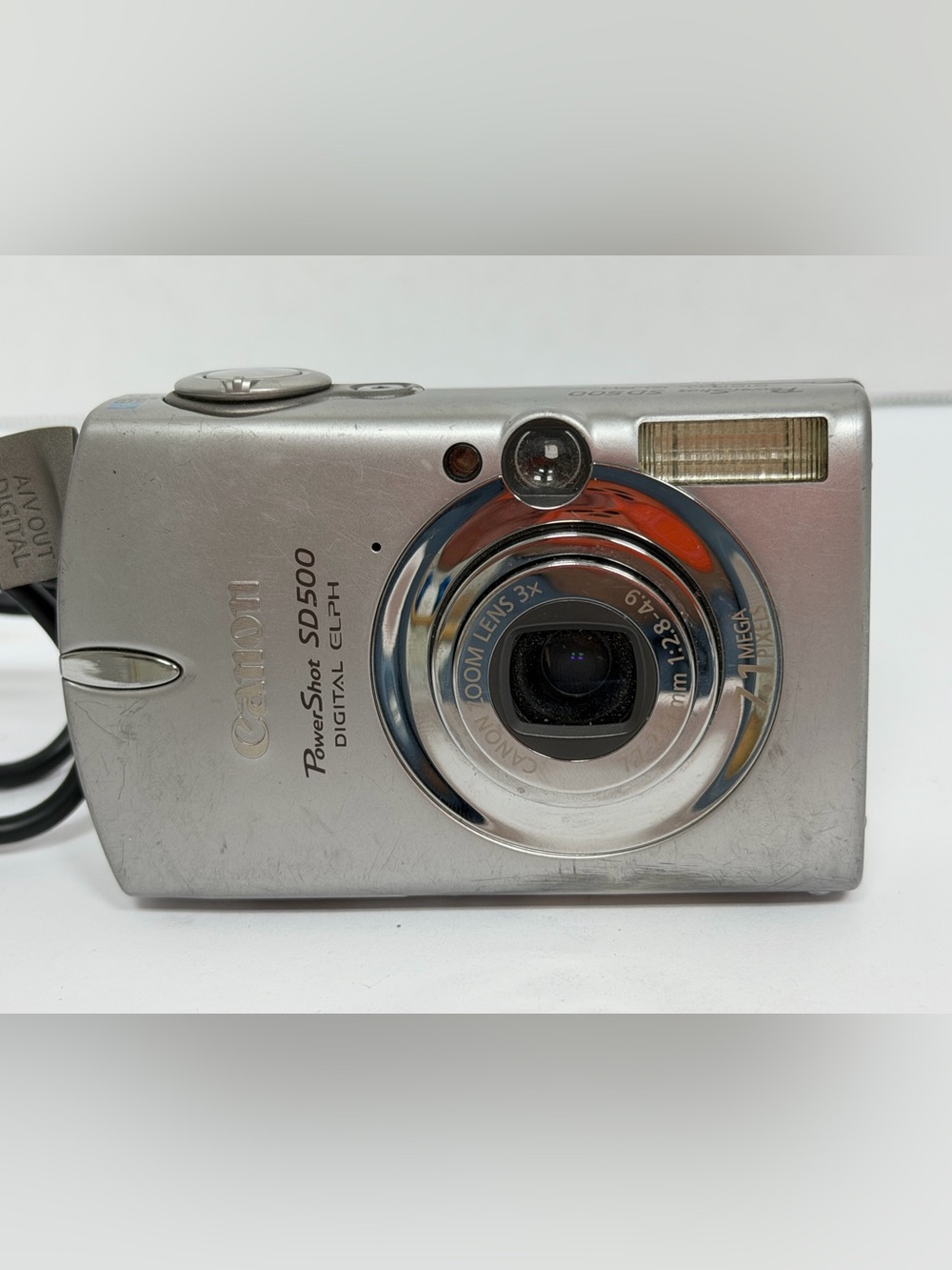 Canon PowerShot SD500 Digital Camera W/ Case Charger FOR PARTS